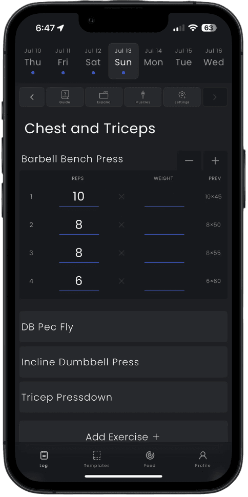 Advanced workout interface showcasing analytics, precision tracking, and performance metrics used by serious lifters